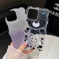 For iPhone 13 Pro Bear Shaped Painted TPU Phone Case(Smiley Face)