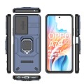 For OPPO A79 5G Global Sliding Camshield TPU + PC Shockproof Phone Case with Holder(Blue)