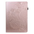 For Lenovo Tab M11 / Xiaoxin Pad 11 2024 Peacock Embossed Pattern Leather Tablet Case(Rose Gold)