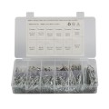 250pcs / Box Heavy Duty Zinc Plated Cotter R Tractor Clip Pin(Silver)