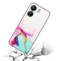 For Xiaomi Redmi 13C 4G / Poco C65 Hollow Marble Pattern TPU Straight Edge Phone Case(Green)