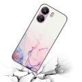 For Xiaomi Redmi 13C 4G / Poco C65 Hollow Marble Pattern TPU Straight Edge Phone Case(Pink)