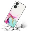 For Xiaomi Redmi 13C 5G / Poco M6 / Redmi 13R Hollow Marble Pattern TPU Straight Edge Phone Case(Gre