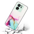 For Xiaomi 13T / 13T Pro Hollow Marble Pattern TPU Straight Edge Phone Case(Green)