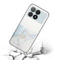 For Xiaomi Redmi K70E / Poco X6 Pro 5G Hollow Marble Pattern TPU Straight Edge Phone Case(Grey)