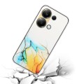 For Xiaomi Redmi Note 13 Pro 4G / Poco M6 Pro 4G Hollow Marble Pattern TPU Straight Edge Phone Case(