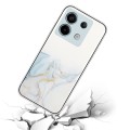 For Xiaomi Poco X6 5G Hollow Marble Pattern TPU Straight Edge Phone Case(Grey)