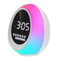 P13 Multifunctional RGB Wireless Bluetooth Speaker with Colorful Lights & Alarm & Clock(White)