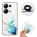 For Xiaomi Redmi Note 13 Pro 4G / Poco M6 Pro 4G Hollow Marble Pattern TPU Phone Case with Neck Stra