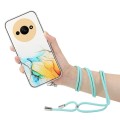 For Xiaomi Redmi A3 4G Hollow Marble Pattern TPU Phone Case with Neck Strap Rope(Yellow)