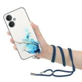 For Xiaomi Redmi 13C 5G / Poco M6 / Redmi 13R Hollow Marble Pattern TPU Phone Case with Neck Strap R