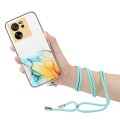 For Xiaomi 13T / 13T Pro Hollow Marble Pattern TPU Phone Case with Neck Strap Rope(Yellow)