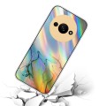 For Xiaomi Redmi A3 4G Laser Marble Pattern Clear TPU Protective Phone Case(Yellow)