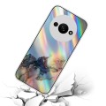 For Xiaomi Redmi A3 4G Laser Marble Pattern Clear TPU Protective Phone Case(Black)