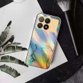 For Xiaomi Redmi K70E / Poco X6 Pro 5G Laser Marble Pattern Clear TPU Protective Phone Case(Yellow)