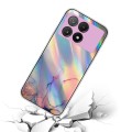 For Xiaomi Redmi K70E / Poco X6 Pro 5G Laser Marble Pattern Clear TPU Protective Phone Case(Pink)