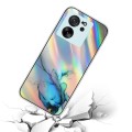 For Xiaomi 13T / 13T Pro Laser Marble Pattern Clear TPU Protective Phone Case(Blue)