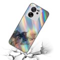 For Xiaomi 13T / 13T Pro Laser Marble Pattern Clear TPU Protective Phone Case(Black)