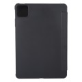 For Xiaomi Pad 6S Pro 12.4 Tri-fold Silicone Leather Tablet Case(Black)