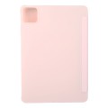 For Xiaomi Pad 6S Pro 12.4 Tri-fold Silicone Leather Tablet Case(Pink)