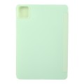 For Xiaomi Pad 6S Pro 12.4 Tri-fold Silicone Leather Tablet Case(Green)