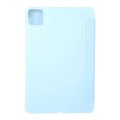 For Xiaomi Pad 6S Pro 12.4 Tri-fold Silicone Leather Tablet Case(Ice Blue)