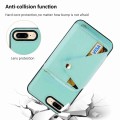 For iPhone 8 Plus / 7 Plus Crossbody Zipper Card Bag RFID Anti-theft Phone Case(Mint Green)