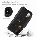 For iPhone XS / X Crossbody Zipper Card Bag RFID Anti-theft Phone Case(Black)