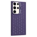 For Samsung Galaxy S23 Ultra 5G Honeycomb Radiating Lens Holder Magsafe Phone Case(Purple)