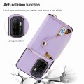 For Samsung Galaxy A53 5G Crossbody Zipper Card Bag RFID Anti-theft Phone Case(Purple)