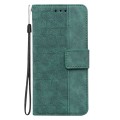 For Google Pixel 8a Geometric Embossed Leather Phone Case(Green)