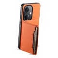 For OPPO K11 Calf Texture Card Bag Design Full Coverage Phone Case(Orange)