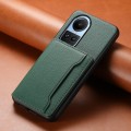 For OPPO Reno10 5G Global Calf Texture Card Bag Design Full Coverage Phone Case(Green)