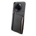 For Realme 11 5G Calf Texture Card Bag Design Full Coverage Phone Case(Black)
