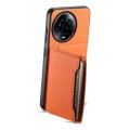 For Realme 11 5G Calf Texture Card Bag Design Full Coverage Phone Case(Orange)