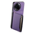 For Realme 11 5G Calf Texture Card Bag Design Full Coverage Phone Case(Purple)