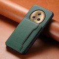 For Honor Magic5 Calf Texture Card Bag Design Full Coverage Phone Case(Green)