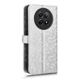 For Realme 12 5G Honeycomb Dot Texture Leather Phone Case(Silver)