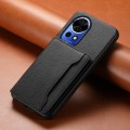 For Huawei nova 12 Calf Texture Card Bag Design Full Coverage Phone Case(Black)