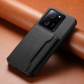 For Xiaomi Redmi K60 Ultra Calf Texture Card Bag Design Full Coverage Phone Case(Black)