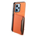 For Xiaomi Redmi Note 12 Pro 4G Calf Texture Card Bag Design Full Coverage Phone Case(Orange)