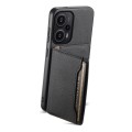 For Xiaomi Redmi Note 12 Turbo Calf Texture Card Bag Design Full Coverage Phone Case(Black)