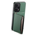 For Xiaomi Redmi Note 12 Turbo Calf Texture Card Bag Design Full Coverage Phone Case(Green)