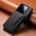 For Xiaomi 14 Pro Calf Texture Card Bag Design Full Coverage Phone Case(Black)