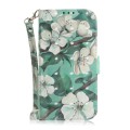 For Google Pixel 8a 3D Colored Horizontal Flip Leather Phone Case(Watercolor Flower)