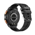 LEMFO AK59 1.43 inch AMLOED Round Screen Silicone Strap Smart Watch(Black)