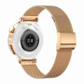ET490 1.27 inch IP68 Waterproof Steel Strap Smart Watch, Support ECG(Gold)