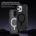 For iPhone 15 Pro Max Guard Magsafe Magnetic Ring Matte Phone Case(Black)
