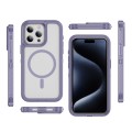 For iPhone 14 / 13 Guard Magsafe Magnetic Ring Matte Phone Case(Light Purple)