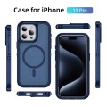 For iPhone 13 Pro Guard Magsafe Magnetic Ring Matte Phone Case(Royal Blue)